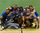 Champions d'une ligue de hockey cosom le dimanche soir à Montréal